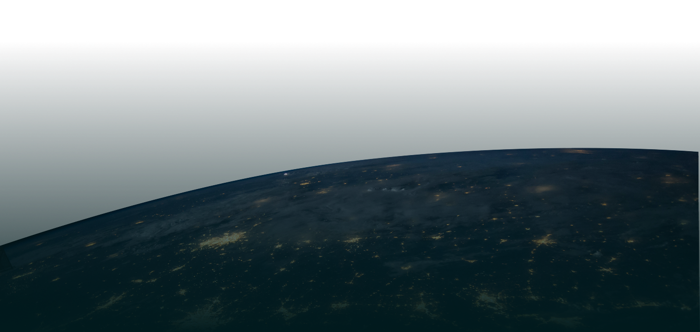 Decorative globe illustration in the hero background